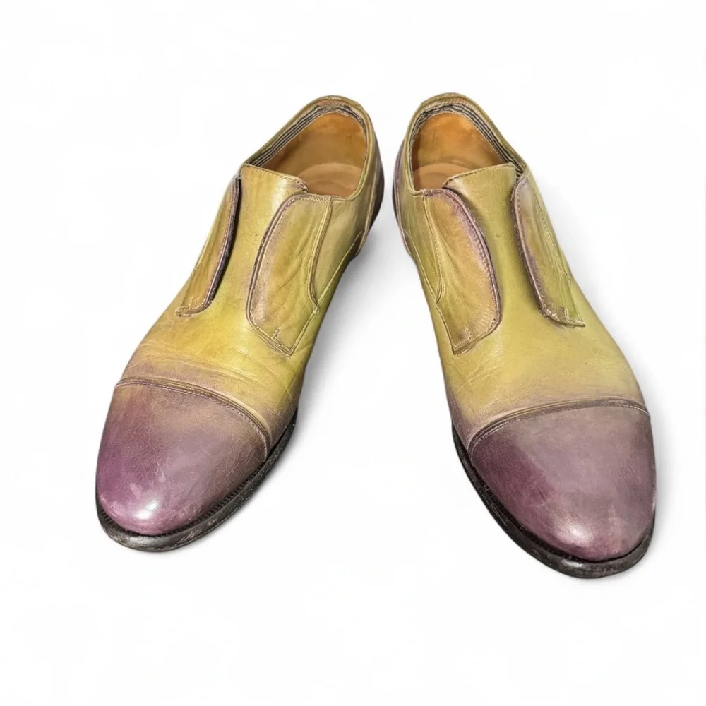 Fratelli‎ Rossetti Leather Slip On EU 36.5 (M 4.5 W 6) Italy Two Tone Old Money